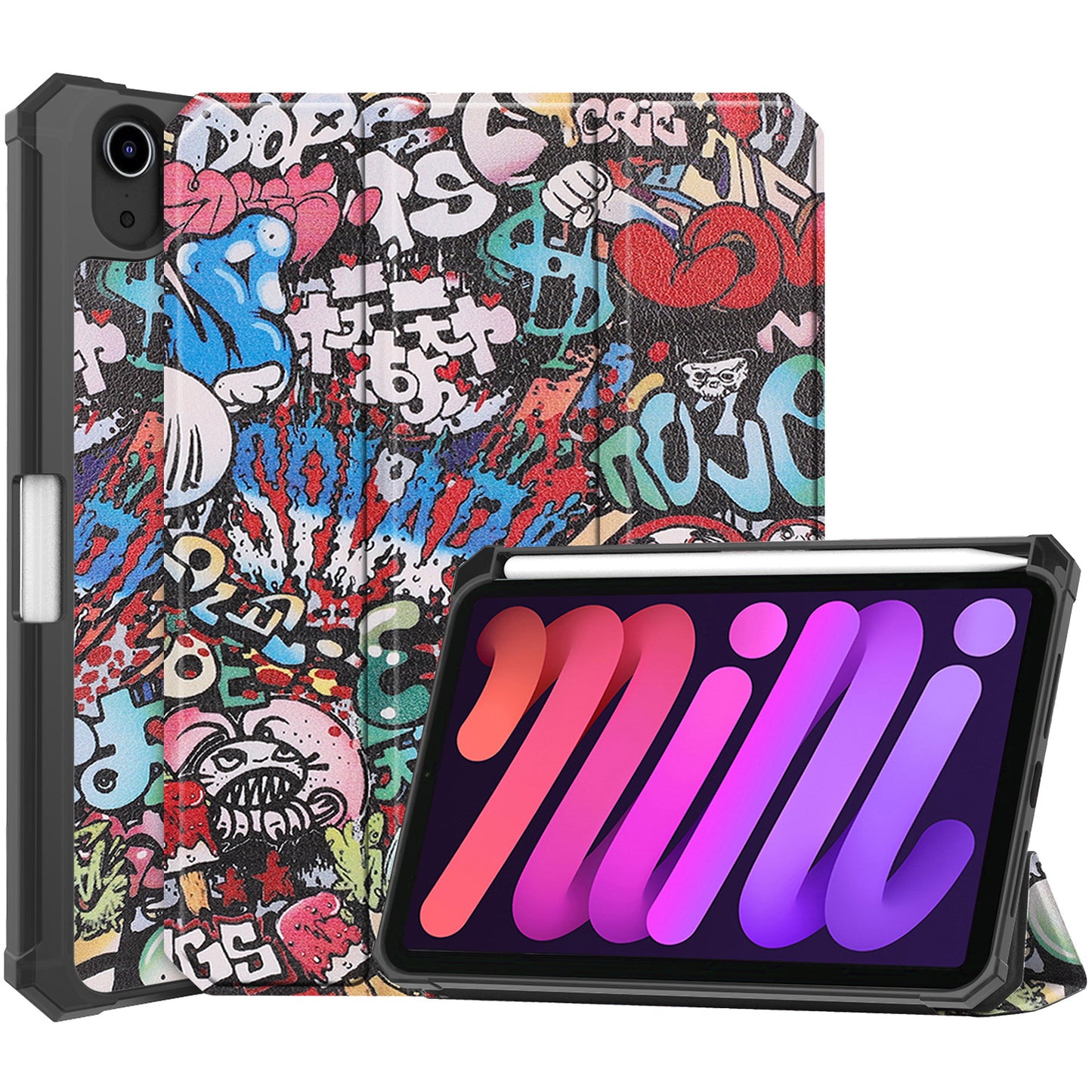 iPad Mini 6 Hoesje Book Case Met Apple Pencil Uitsparing - Graffity