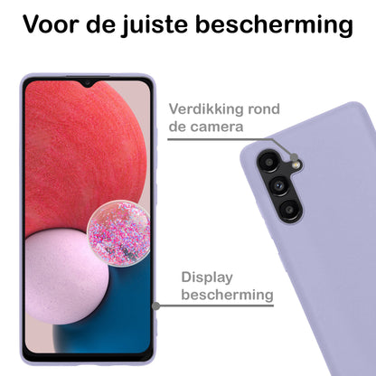Samsung A13 5G Hoesje Siliconen Backcover Lichtgewicht - Lila