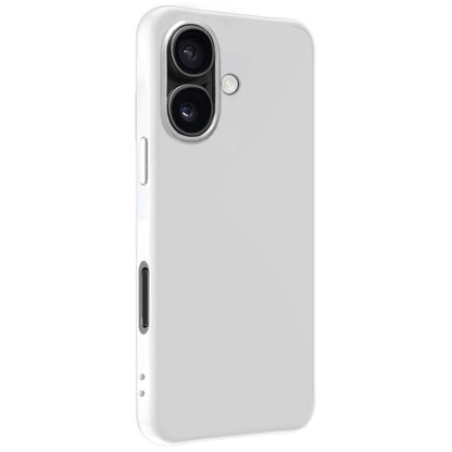 iPhone 16 Plus Hoesje Siliconen Backcover Lichtgewicht - Wit