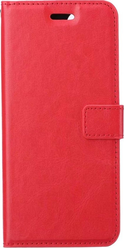 Samsung S21 Hoesje Bookcase Cover met Kaarthouder - Rood