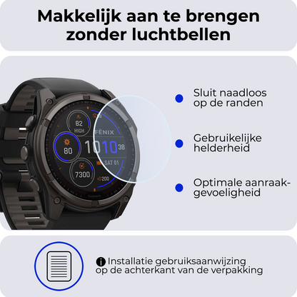 Screenprotector Geschikt voor Garmin Fenix 8 Solar (47 mm) Screenprotector Glas Gehard Screen Cover - Screen Protector Geschikt voor Garmin Fenix 8 Solar Screenprotector Tempered Glass