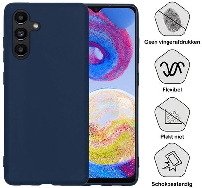 Samsung A04s Hoesje Siliconen Backcover Lichtgewicht - Donkerblauw