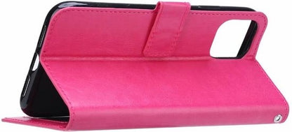 iPhone 11 Hoesje Bookcase Cover met Kaarthouder - Donkerroze