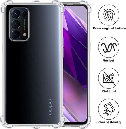 OPPO Find X3 Lite Hoesje Shockproof Backcover Siliconen - Transparant