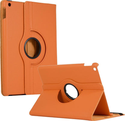 iPad 10.2 2020 Trifold Bookcase Hoes 360 Graden Draaibaar - Oranje