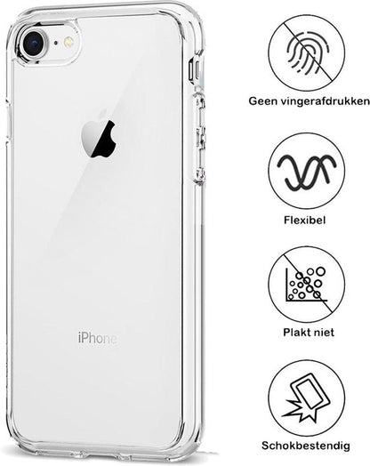 iPhone 8 Hoesje Siliconen Backcover Lichtgewicht - Transparant