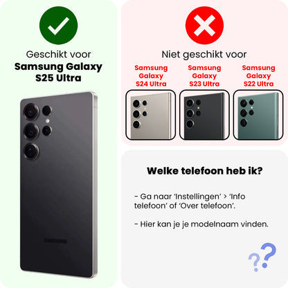 Samsung S25 Ultra Screenprotector Gehard Glas - Full Screen