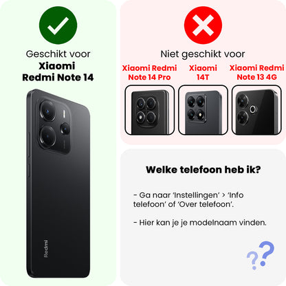 Xiaomi Redmi Note 14 5G Hoesje Siliconen Backcover Lichtgewicht - Transparant