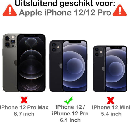 iPhone 12/12 Pro Hoesje met Pasjeshouder Siliconen - Transparant