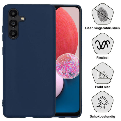 Samsung A13 5G Hoesje Siliconen - Donkerblauw