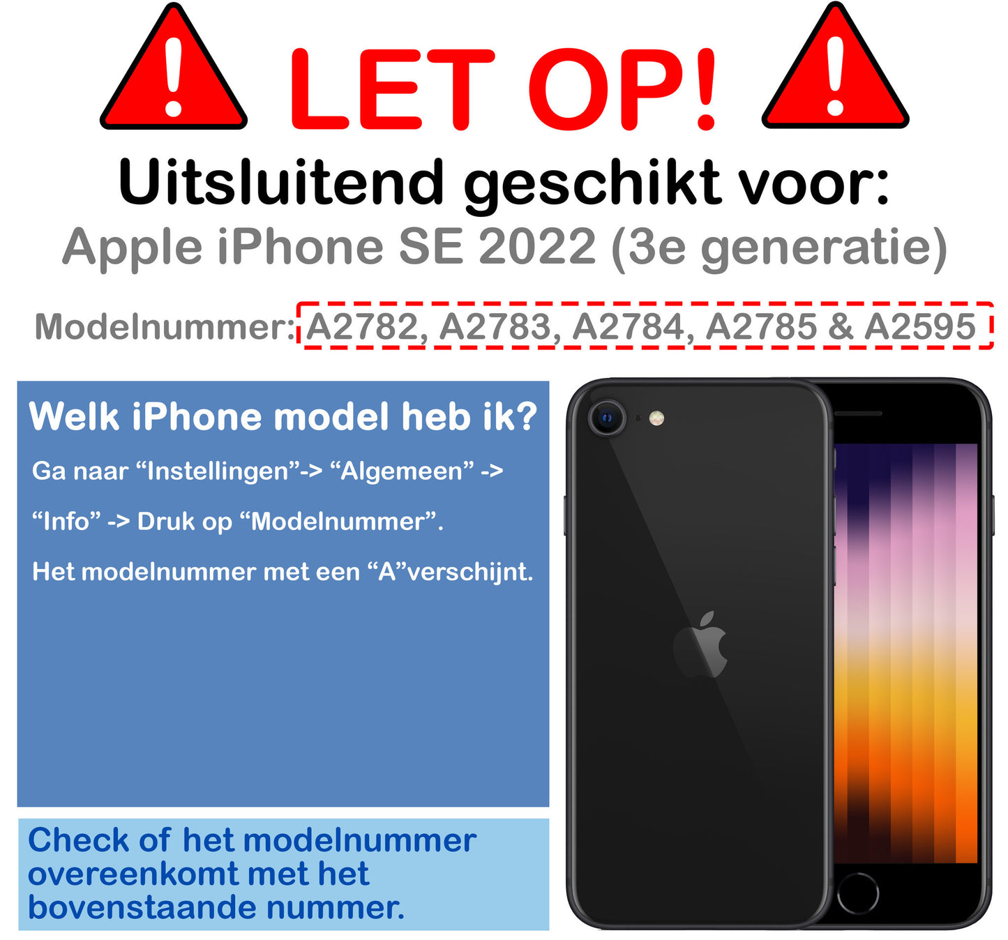 iPhone SE 2022 Hoesje Siliconen - Zwart