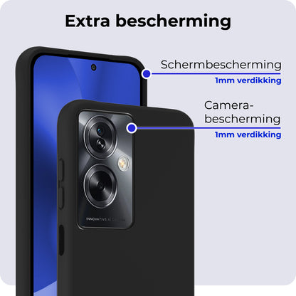 OPPO A79 Hoesje Siliconen Backcover Lichtgewicht - Zwart