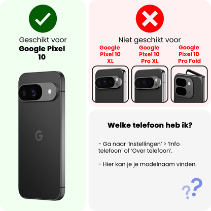 Google Pixel 10 Hoesje Bookcase Cover met Kaarthouder - Bruin