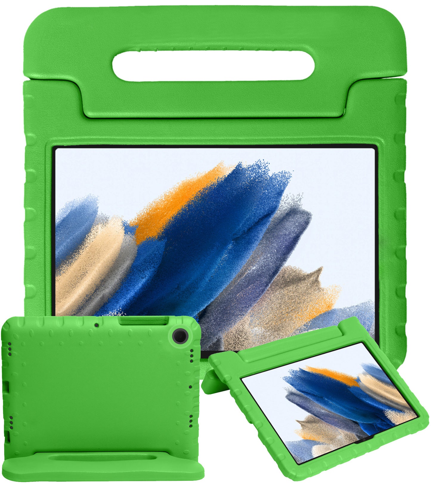 Samsung Galaxy Tab A8 Hoesje Kids Cover Bumper - Groen