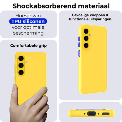 Samsung A35 Hoesje Siliconen Backcover Lichtgewicht - Geel