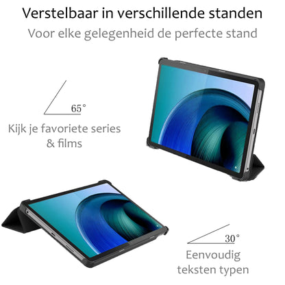 Lenovo Tab M10 5G Trifold Bookcase Hoes - Zwart