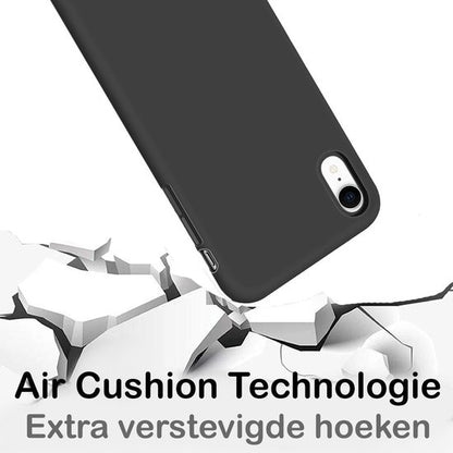 iPhone XR Hoesje Siliconen Backcover Lichtgewicht - Zwart