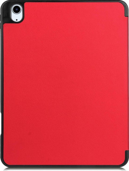 iPad Air 2020 Trifold Bookcase Hoes met Penhouder voor Apple Pen - Rood
