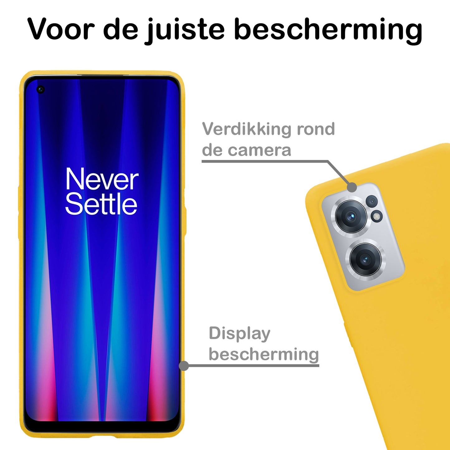 OnePlus Nord CE 2 Hoesje Siliconen - Geel