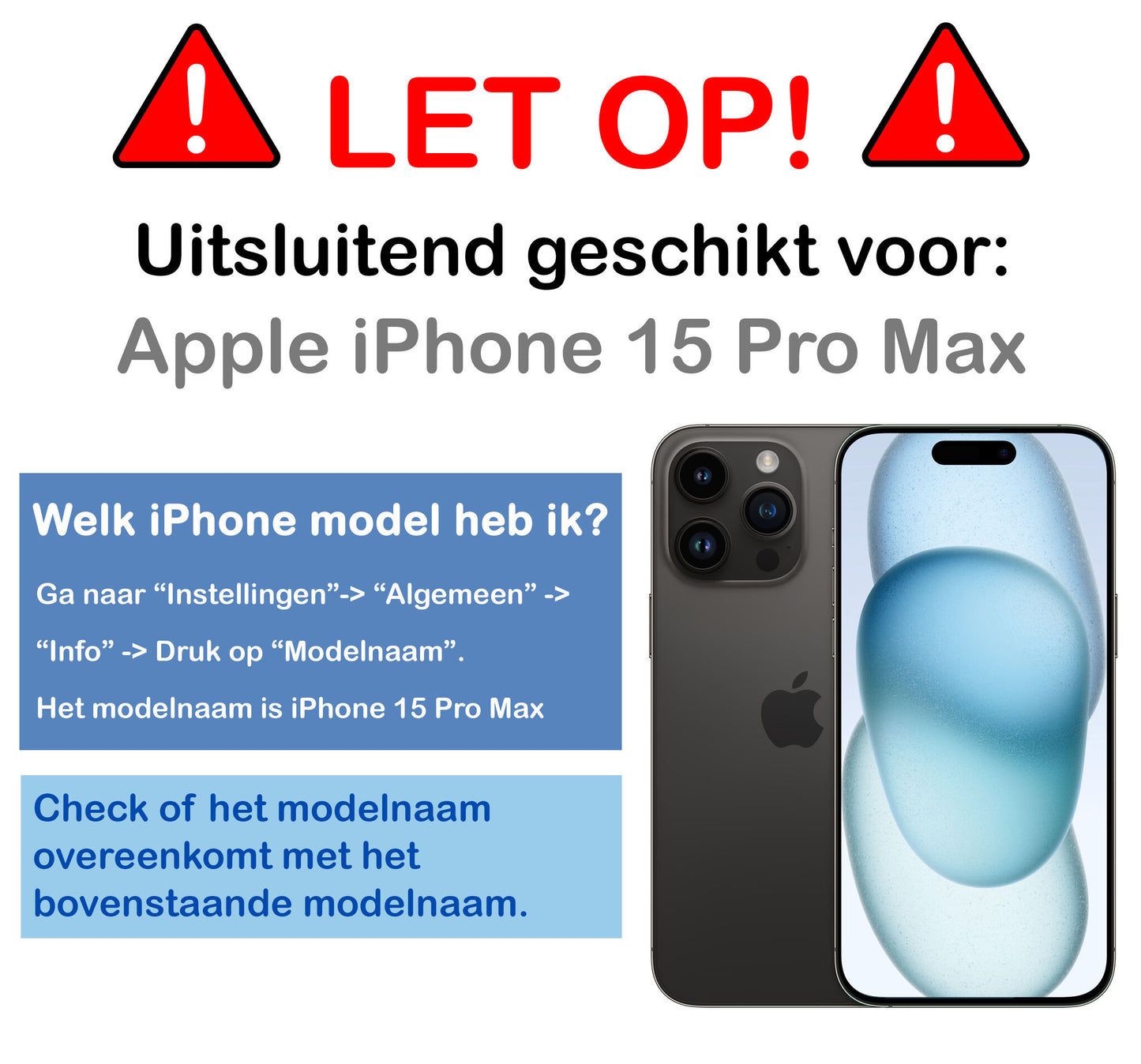 iPhone 15 Pro Max Hard Case Met Pashouder - Donkerblauw