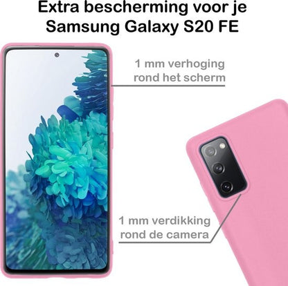 Samsung S20 FE Hoesje Siliconen - Lichtroze