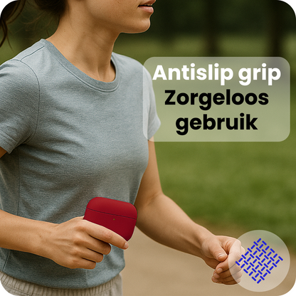 AirPods Pro 3 Hoesje Siliconen Krasbestendig - Wijnrood