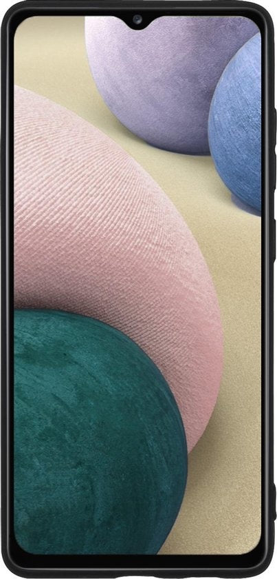 Samsung A12 Hoesje Siliconen Backcover Lichtgewicht - Zwart
