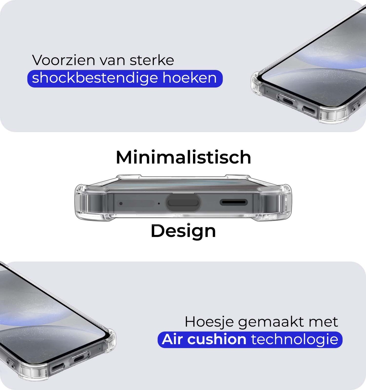 Samsung S24 Plus Hoesje met Pasjeshouder Siliconen - Transparant