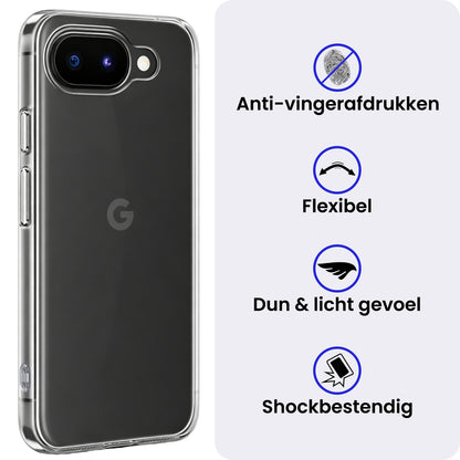 Google Pixel 10a Hoesje Siliconen Backcover Lichtgewicht - Transparant