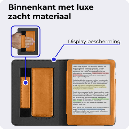 Kobo Clara BW Leren Bookcase Hoes - Bruin