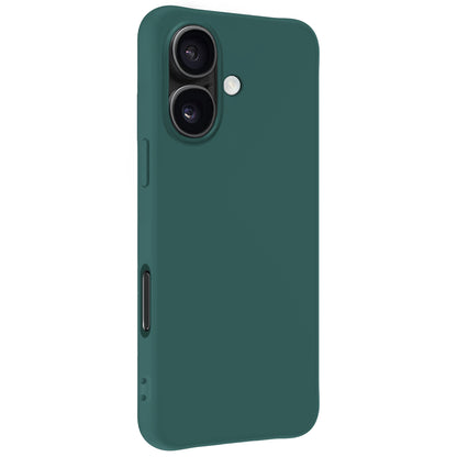 iPhone 16 Plus Hoesje Siliconen Backcover Lichtgewicht - Donkergroen