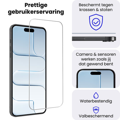 iPhone Air Screenprotector Gehard Glas - Volledige dekking