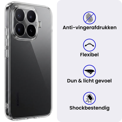 Xiaomi 17T Hoesje Siliconen Backcover Lichtgewicht - Transparant