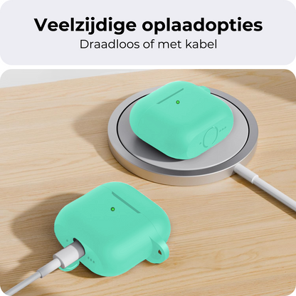 AirPods 4 Hoesje Siliconen Krasbestendig - Turquoise