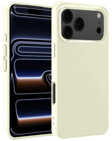 iPhone 17 Pro Hoesje Siliconen Backcover Lichtgewicht - Wit