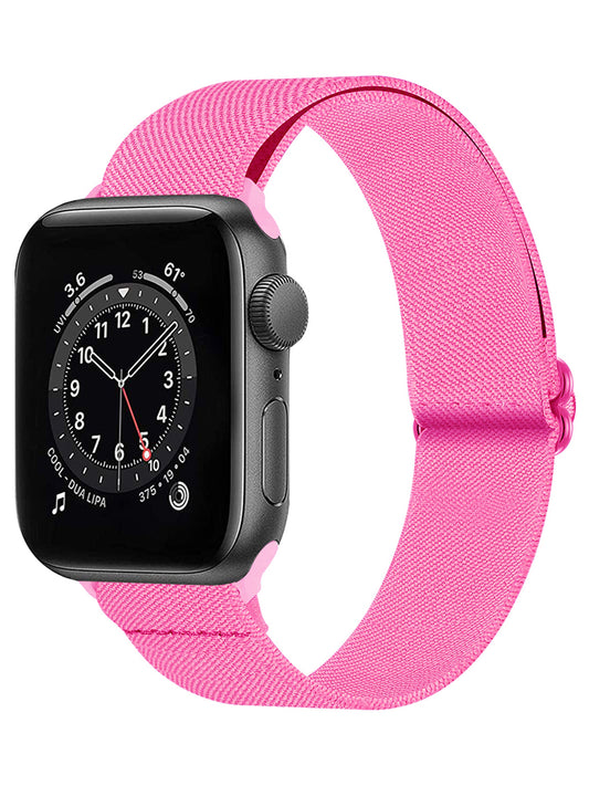 Bandje Geschikt Voor Apple Watch Bandje 38/40/41 mm Nylon Polsband Met Gesp - Horloge Bandje Geschikt Voor Apple Watch 1-8 / SE - 38/40/41 mm Bandje Stof - Roze