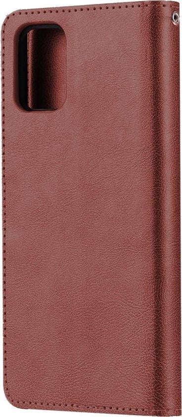 Samsung A41 Hoesje Bookcase Cover met Kaarthouder - Bruin