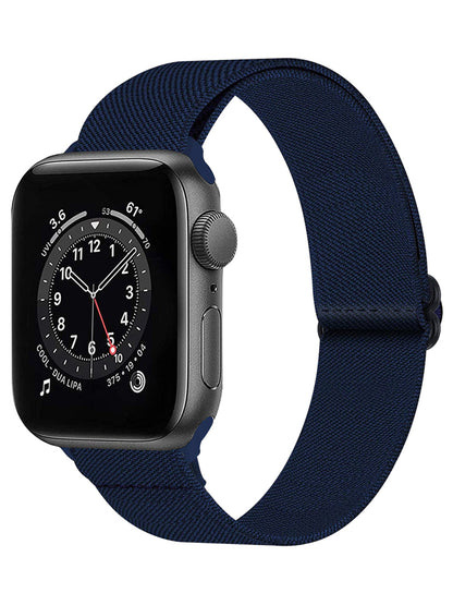 Horloge Bandje Geschikt Voor Apple Watch 1-8 / SE - 38/40/41 mm Bandje Stof - Donkerblauw