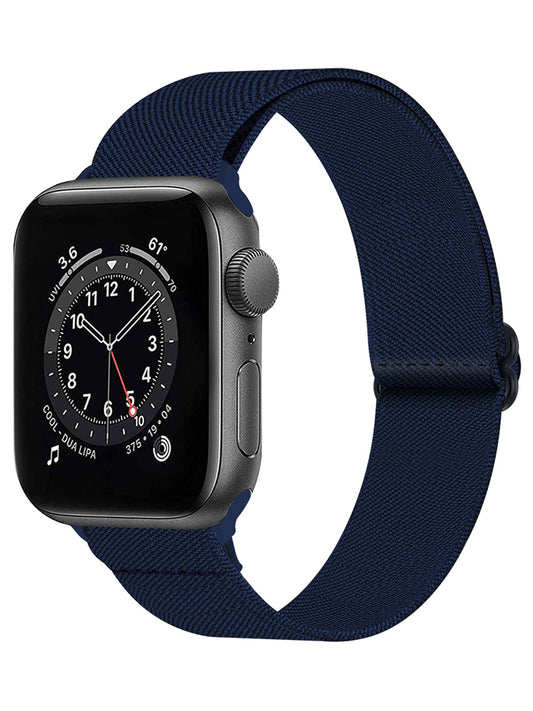 Bandje Geschikt Voor Apple Watch Bandje 38/40/41 mm Nylon Polsband Met Gesp - Horloge Bandje Geschikt Voor Apple Watch 1-8 / SE - 38/40/41 mm Bandje Stof - Donkerblauw