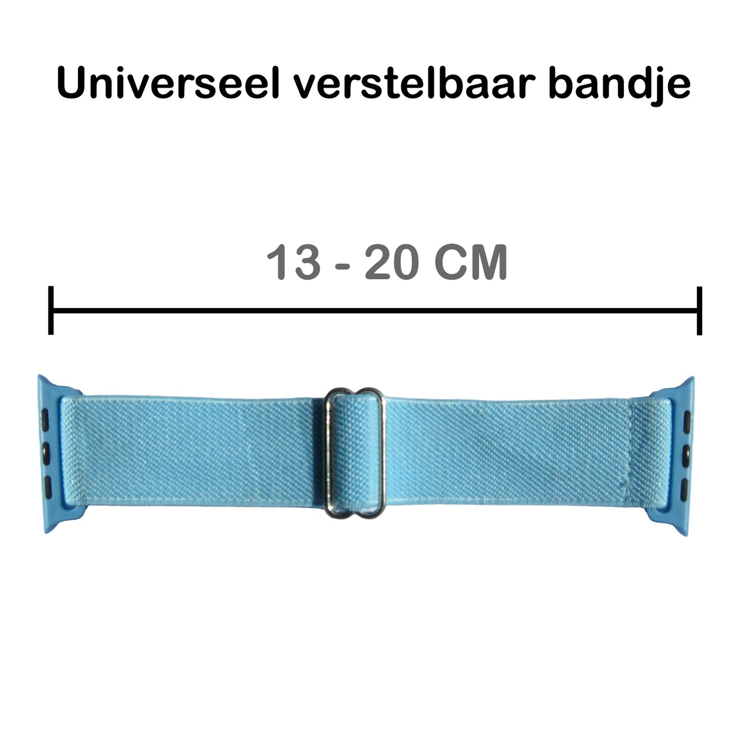 Horloge Bandje Geschikt Voor Apple Watch 1-8 / SE - 38/40/41 mm Bandje Stof - Lichtblauw