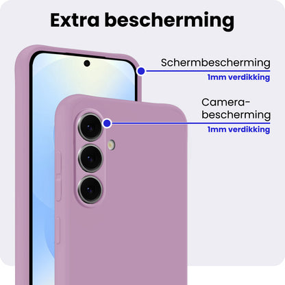 Samsung S25 Plus Hoesje Siliconen Backcover Lichtgewicht - Lila