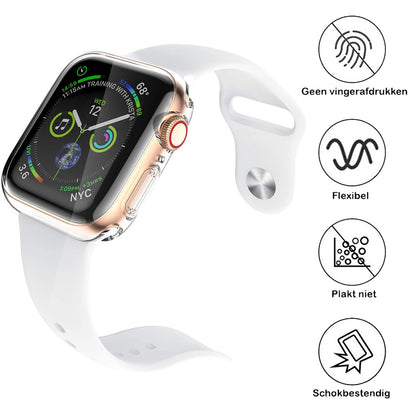 Apple Watch 42 mm Hoesje Siliconen Backcover Lichtgewicht - Transparant