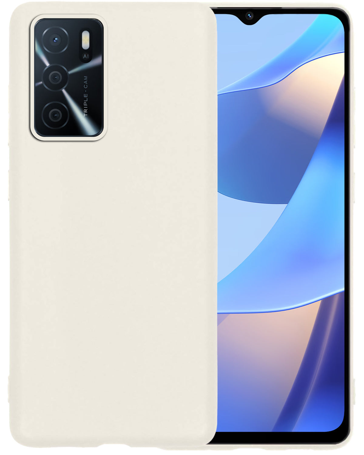 OPPO A16s Hoesje Siliconen - Wit