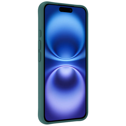 iPhone 16 Plus Hoesje Siliconen Backcover Lichtgewicht - Donkergroen