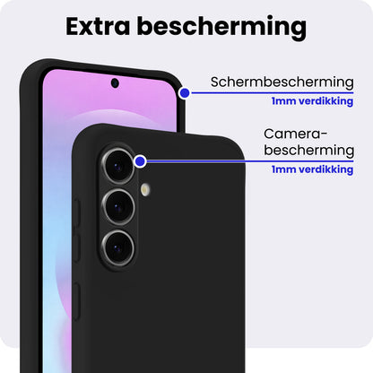 Samsung A37 Hoesje Siliconen Backcover Lichtgewicht - Zwart