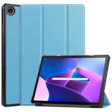 Lenovo Tab M10 Plus 3rd Gen Trifold Bookcase Hoes - Lichtblauw