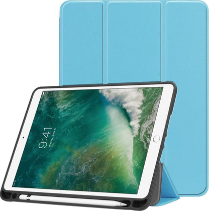 iPad Air 1 Trifold Bookcase Hoes - Lichtblauw