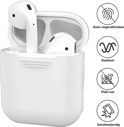 AirPods 1 Hoesje Siliconen met Clip - Transparant