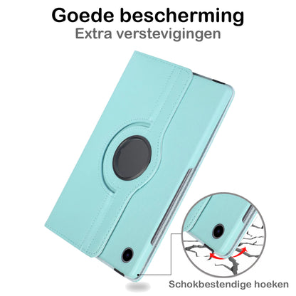 Samsung Galaxy Tab A8 Trifold Bookcase Hoes 360 Graden Draaibaar - Lichtblauw