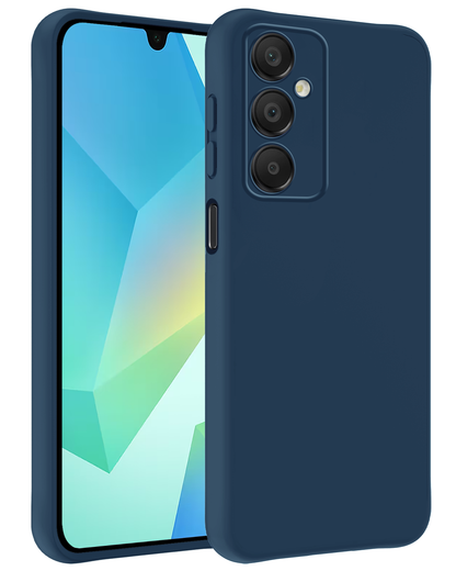 Samsung A16 Hoesje Siliconen Backcover Lichtgewicht - Donkerblauw